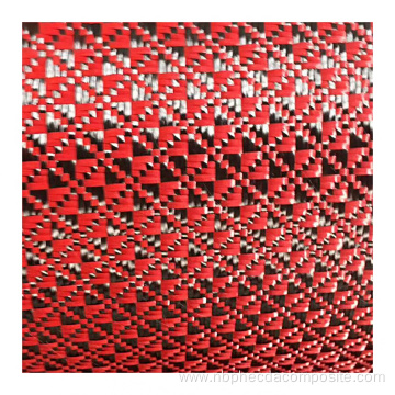 carbon aramid hybrid jacquard fiber fabric fibre cloth